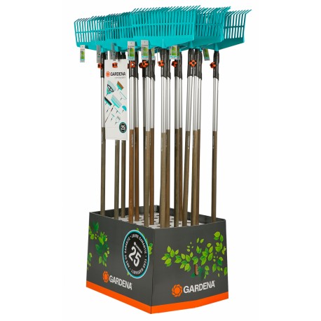 combisystem Lawn Rake + Handle Display