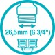 OGS Csapelem 3/4” belső menettel