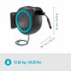Battery-Powered Wall-Mounted Hose Box PowerRoll XL Set, 35 m hose, turquoise
