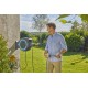 Battery-Powered Wall-Mounted Hose Box PowerRoll XXL solo, 40 m, turquoise