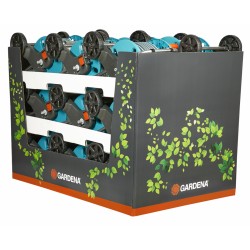 GARDENA Hose Trolley CleverRoll S Set, hose holder with hose, system parts, sprayer